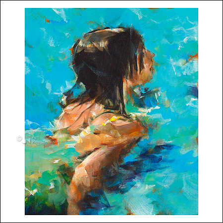 Wenskaart Dorus Brekelmans - In het water - 15 x 15