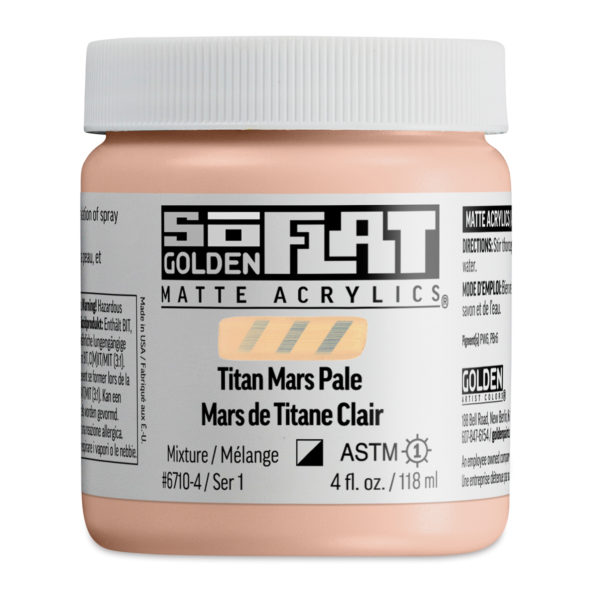 Golden so flat matte acrylics 118ml – S1 – 6710 Titan Mars Pale
