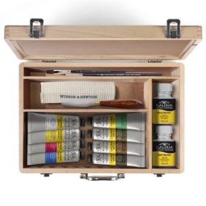 Winsor & Newton Galeria acryl – houten koffer 8 x 60ml