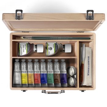 Winsor & Newton Winton olieverf - houten koffer 8 x 37ml
