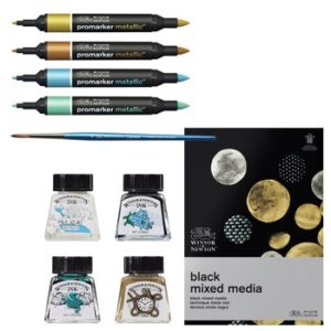 Winsor & Newton promarker mixmedia set - metallic