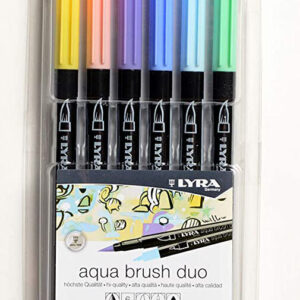 Lyra aqua brush duo - set 6 pastel tones