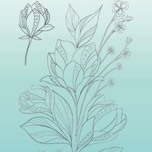Clearstamp Studio light - 324 striped bouquet
