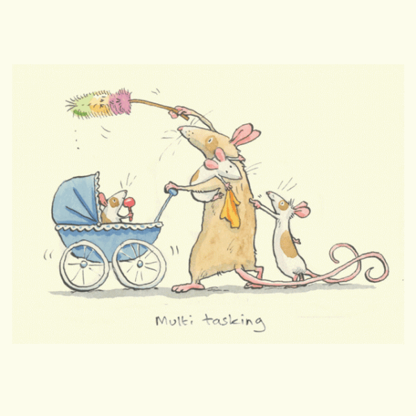 Wenskaart - Multi tasking, Anita Jeram