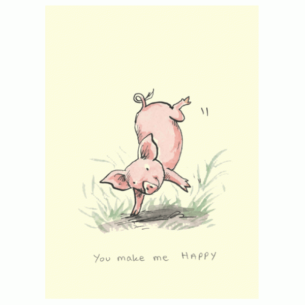 Wenskaart - You make me HAPPY, Anita Jeram