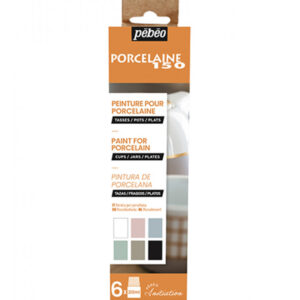 Pebeo porcelaine 150 - set 6 chalk finish