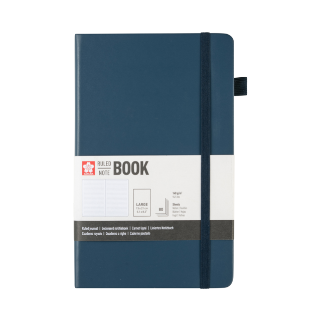 Sakura notitieboek - 13 x 21 donker indigo gelijnd