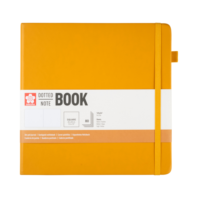 Sakura notitieboek - 20 x 20 Japanse kerria dotted