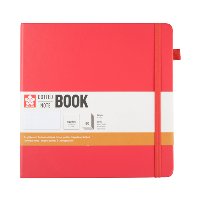 Sakura notitieboek - 20 x 20 pruimbloesem dotted