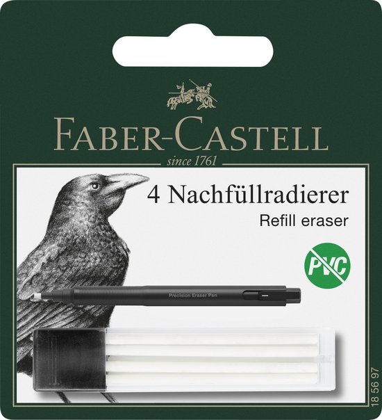 Faber-Castell navulgummen - 4 stuks in koker