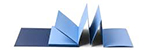 Fabriano Leporello Cromia - harmonicavouwen album - Blauw