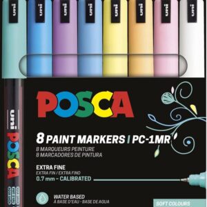 Posca acrylmarker - PC-1MR set 8 zachte kleuren