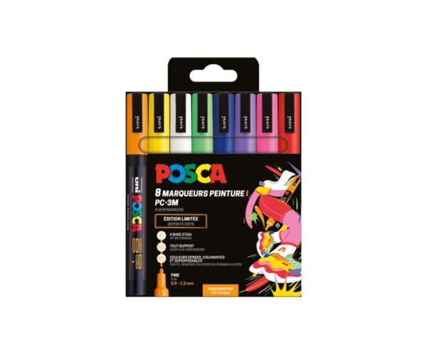 Posca acrylmarker - PC-3M - 8 POP limited edition