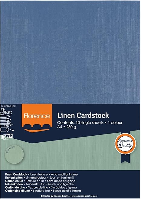 Florence linnenkarton A4 - Donkerblauw / Maritime