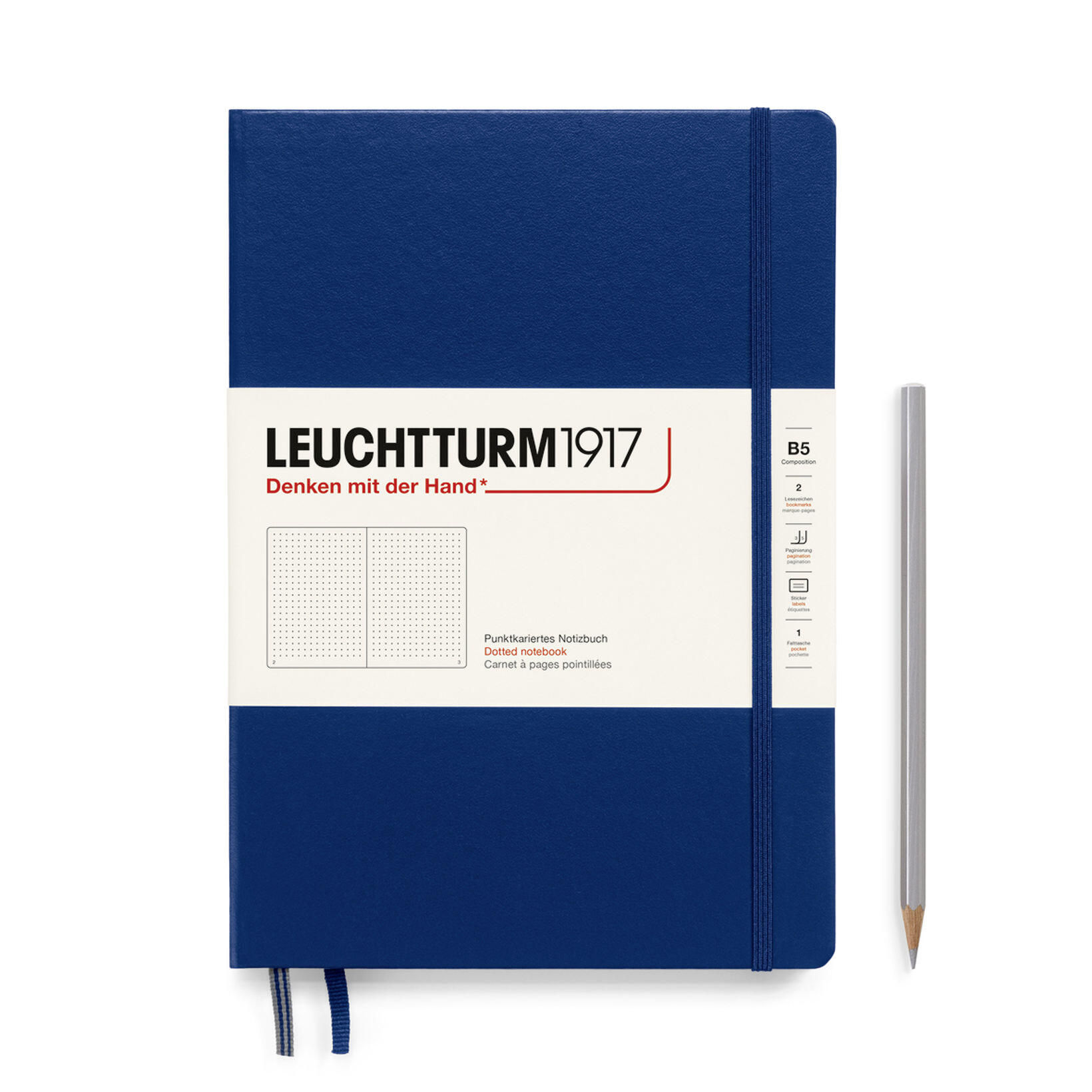 Leuchtturm1917 B5 hardcover - dotted - Navy