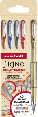 Uni-ball Signo - metallic set 5