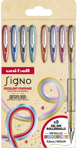 Uni-ball Signo - metallic set 8