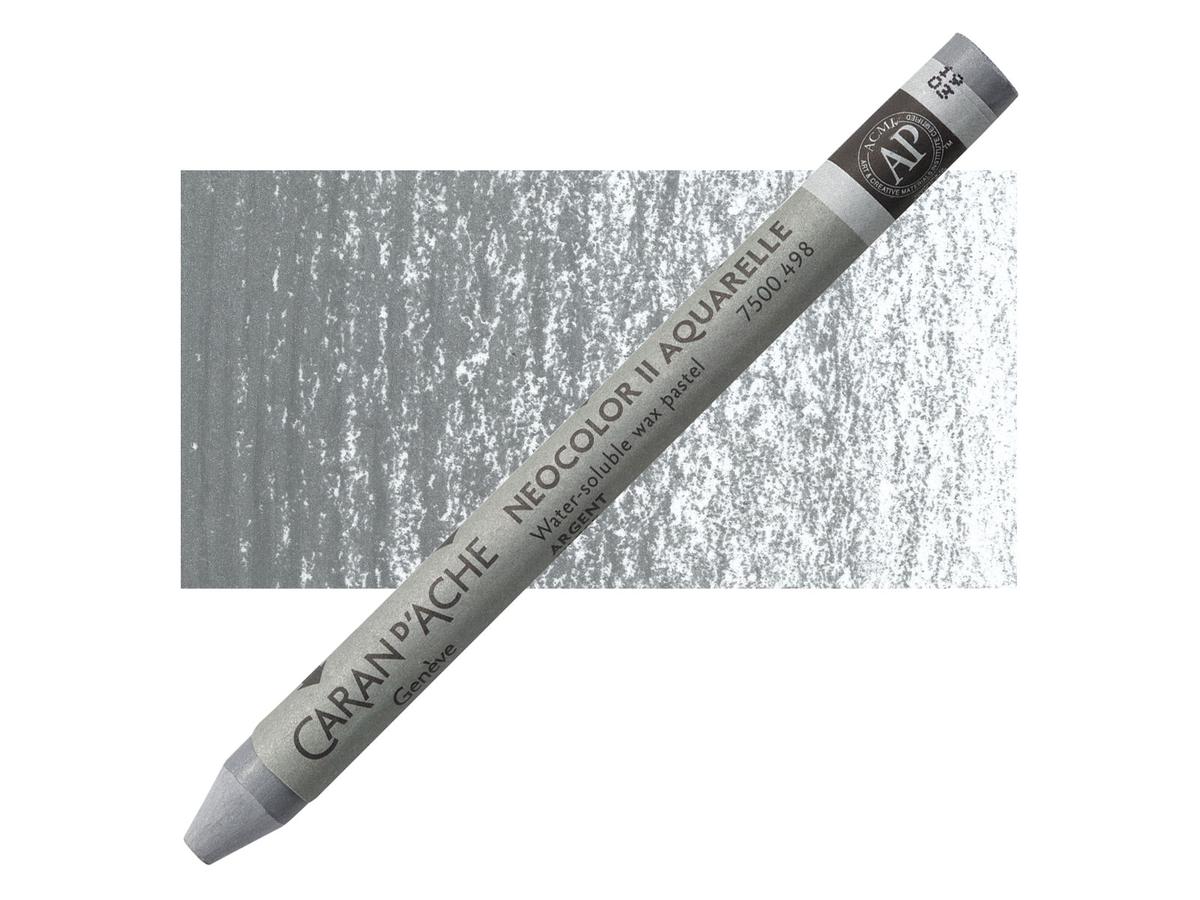 Caran d'ache neocolor 2 - 498 silver
