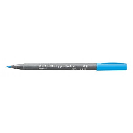 Staedtler pigment brush pen - 30 light blue