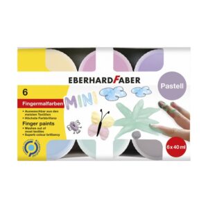 Vingerverf Eberhard Faber ass. kleuren pastel 6x40ml