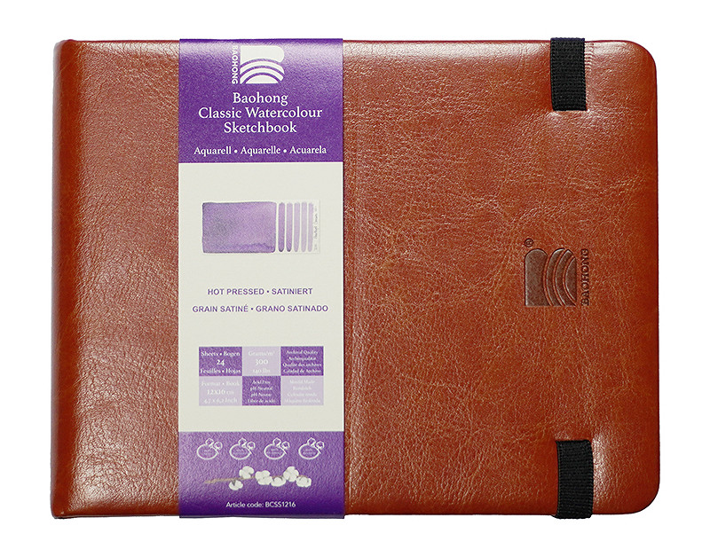 Baohong classic watercolour sketchbook - hot pressed - 9x14