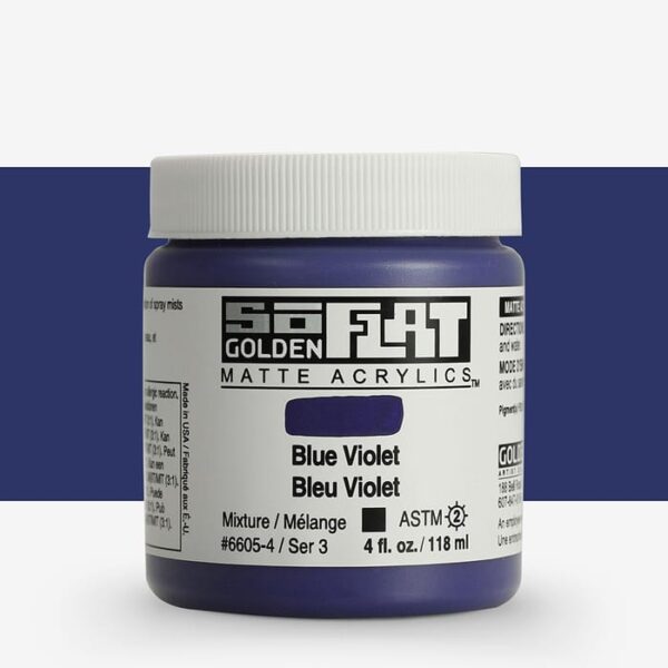 Golden so flat matte acrylics 118ml – S3 – 6605 blue violet