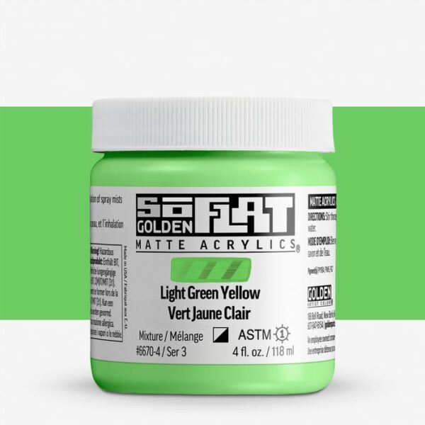 Golden so flat matte acrylics 118ml – S3 – 6670 light green yellow