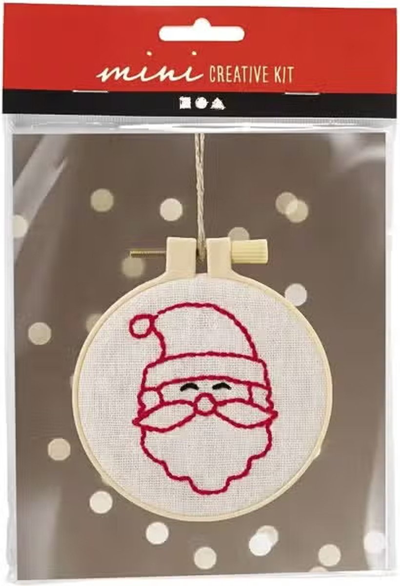 CCHobby mini creative kit - borduren kerstman