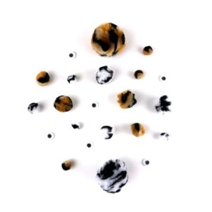 HAZA Eva foam - pompoms dieren met oogjes