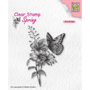 Nellie's choice clearstamp - spring butterfly