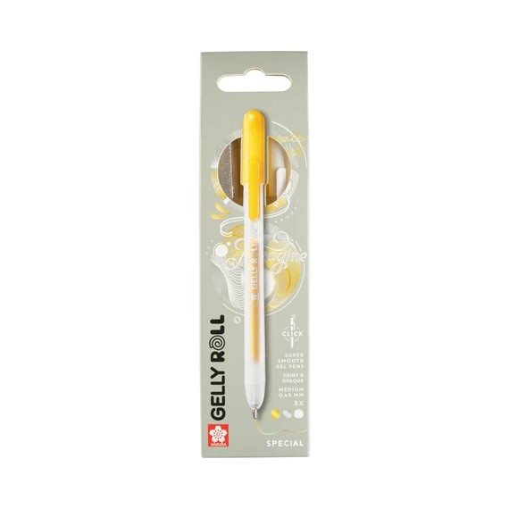 Sakura gelly roll retractable- set goud/zilver/wit