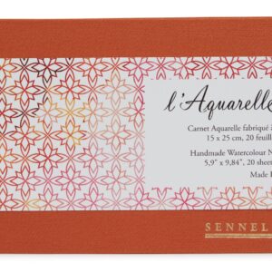 Sennelier l'aquarelle watercolour spiral book - 15 x 25