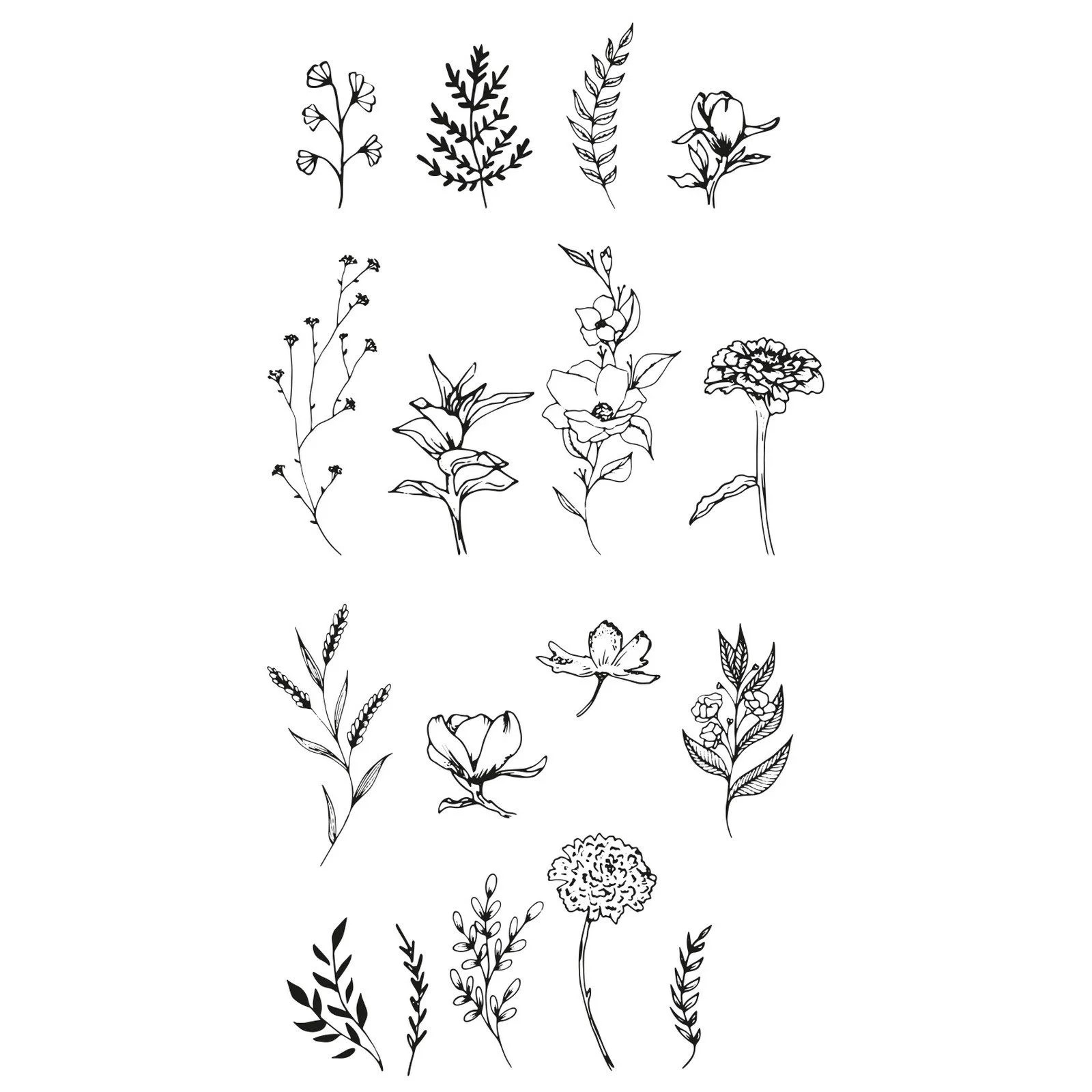 Vaessen Creative clearstamp - garden botanial