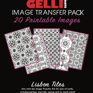 Gelli Arts image transfer papier - Lisbon tiles