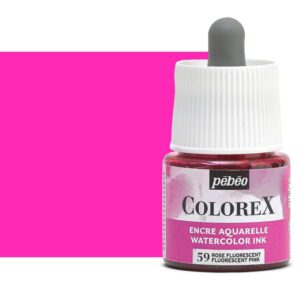 Pebeo colorex 45ml - 59 rose fluorescent