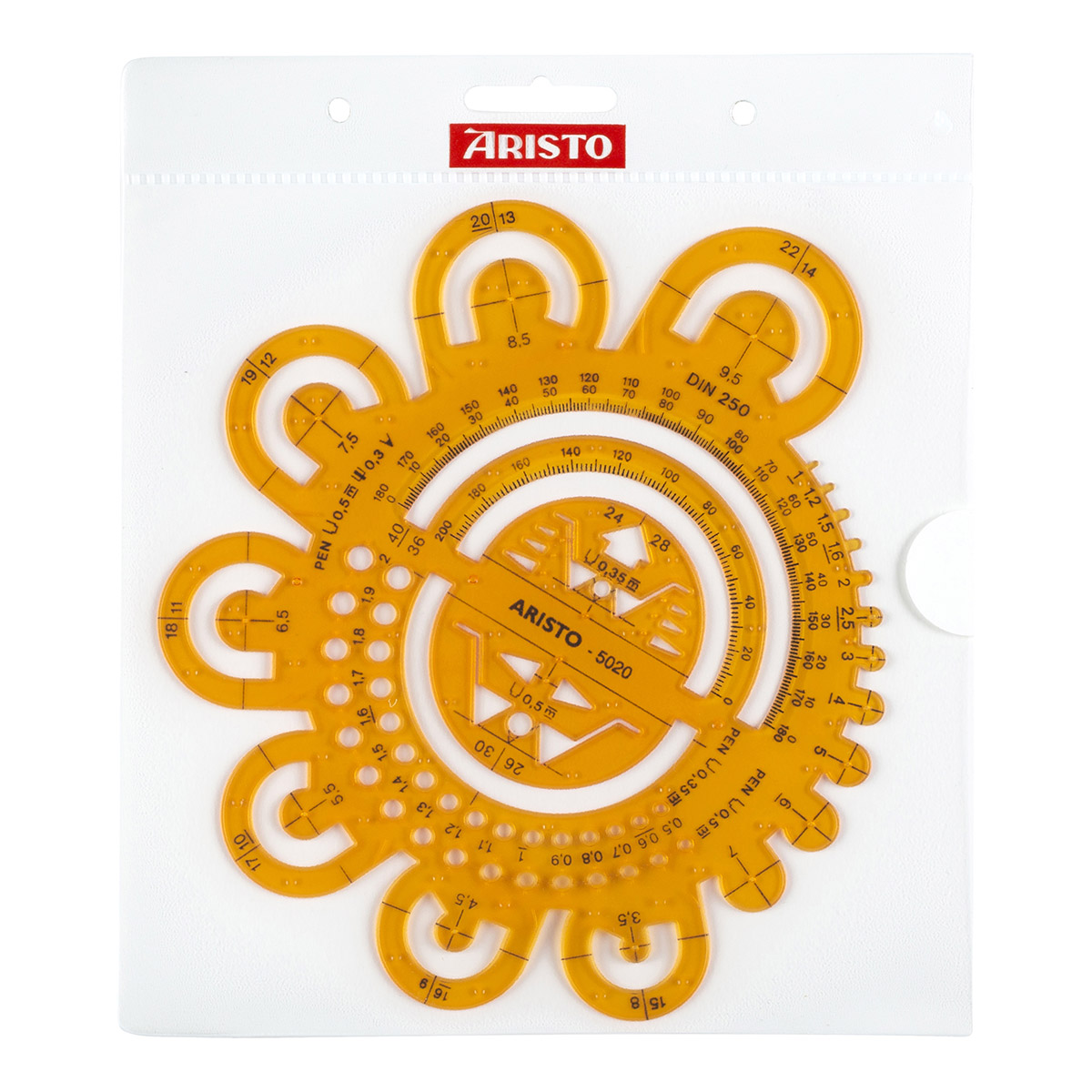Aristo - Afrondingssjabloon - 0.5-40 mm