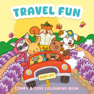 Comfy & cosy colouring book, travel fun, Eefje Halters