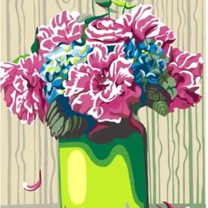 Rosa schilder op nummer - Peonies 35x45