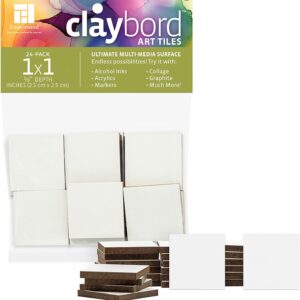 Ampersand - Claybord 2,5x2,5 24 stuks