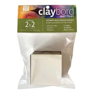 Ampersand - Claybord 5x5cm 8 stuks