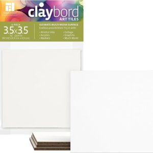 Ampersand - Claybord 9x9cm 4 stuks