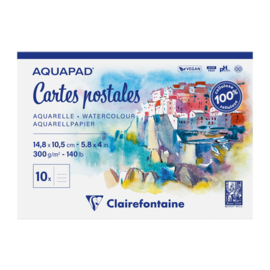 Clairefontaine Aquapad Cartes postales aquarel - A6 300gr