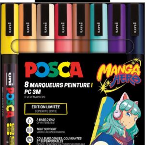 Posca acrylmarker - PC-3M - set 8 manga - limited editon