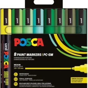 Posca acrylmarker - PC-5M set 8 groen tinten - limited edition