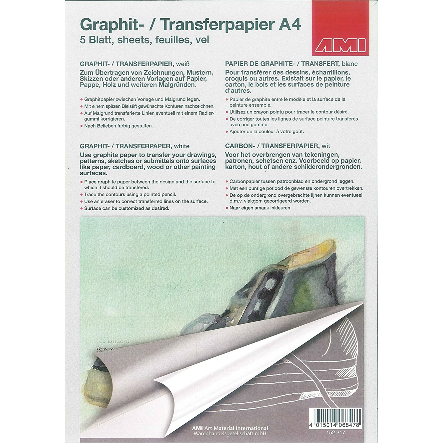 AMI Grafietpapier A4 5vel wit