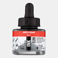 Amsterdam acrylic ink 30ml - 710 neutraal grijs
