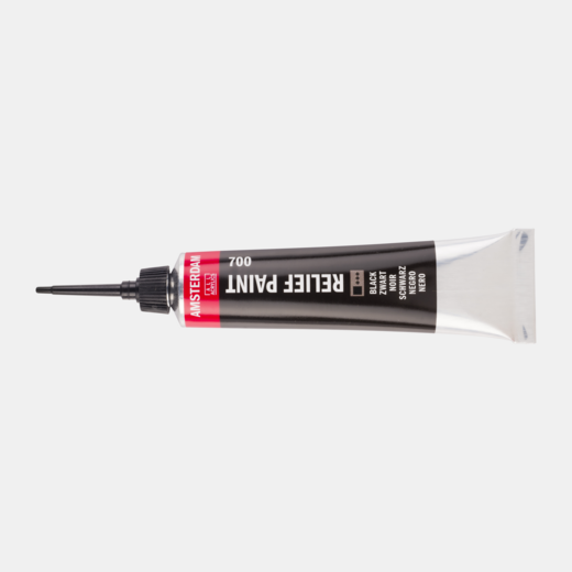 Amsterdam reliefpaint 20ml - 700 zwart