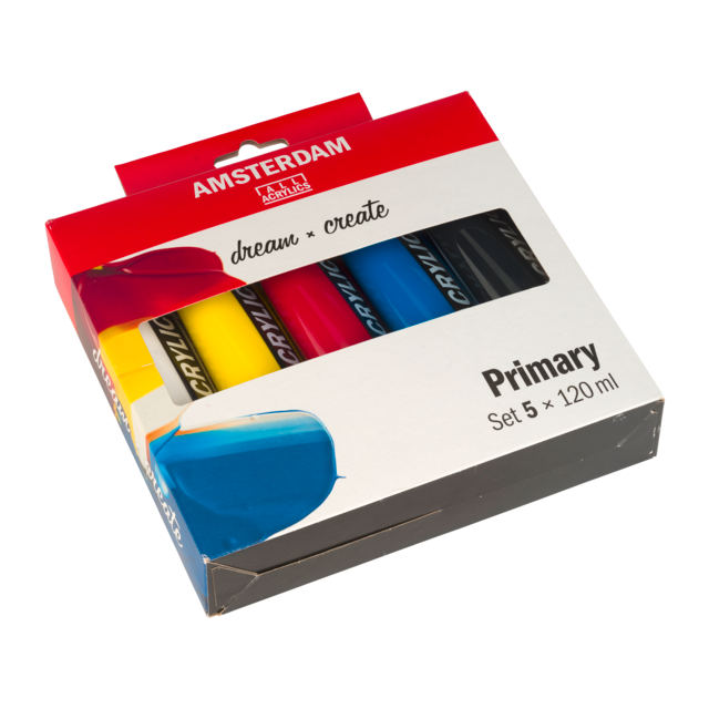 Amsterdam standaard acrylverf - set 5 x 120ml primary