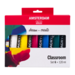 Amsterdam standaard acrylverf - set 6 x 120ml classroom