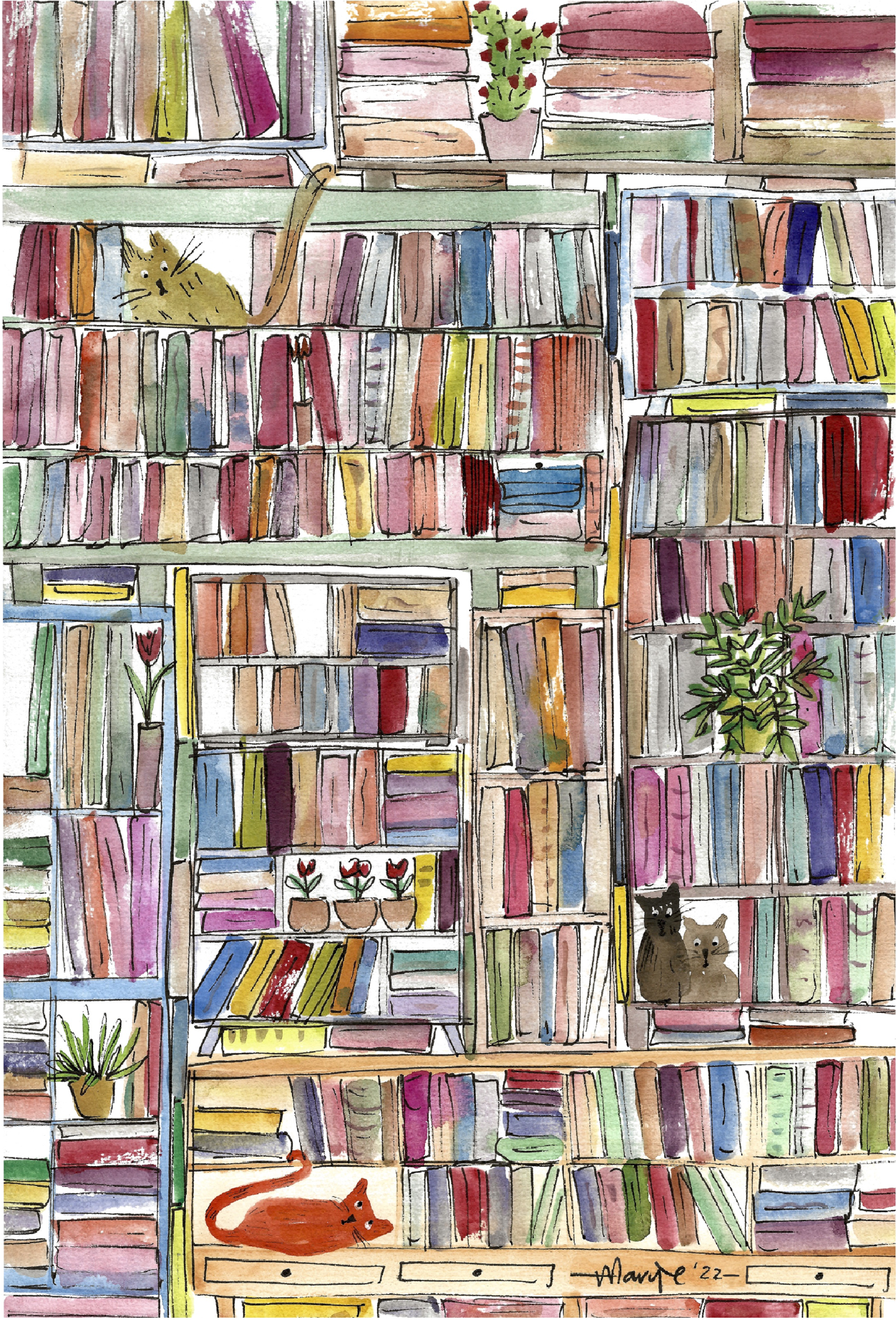 Ansichtkaart Marije - Serie Poeezie - Ook voor de poes